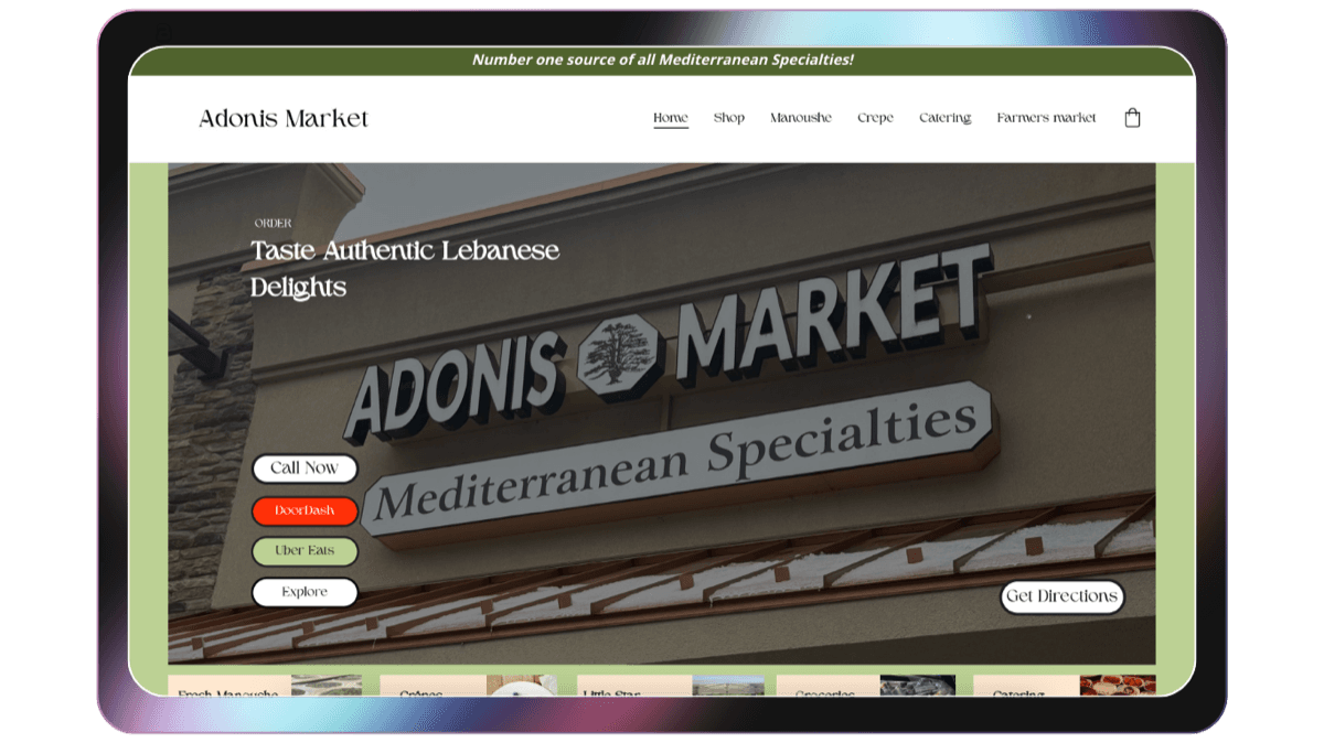 Adonis Market website