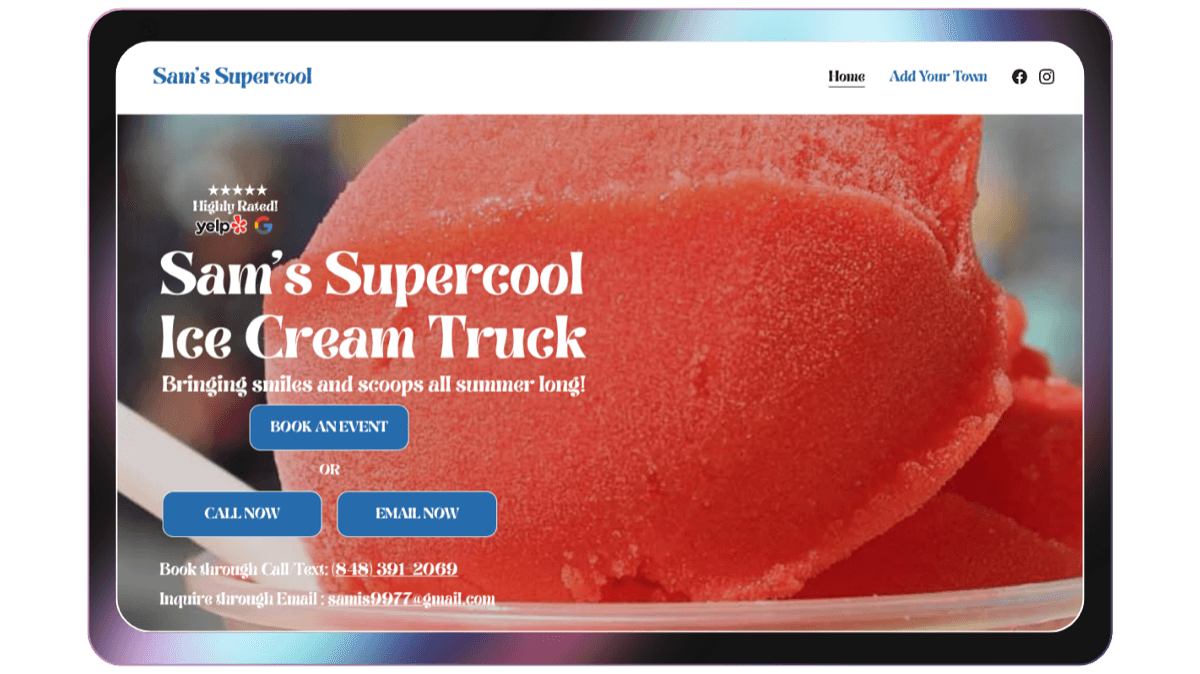 Sam's Supercool website